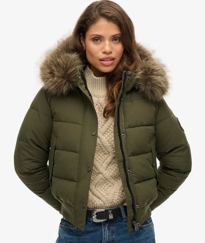 Damen Everest Bomberjacke mit Kapuze - Größe: 40 - Superdry - Modalova