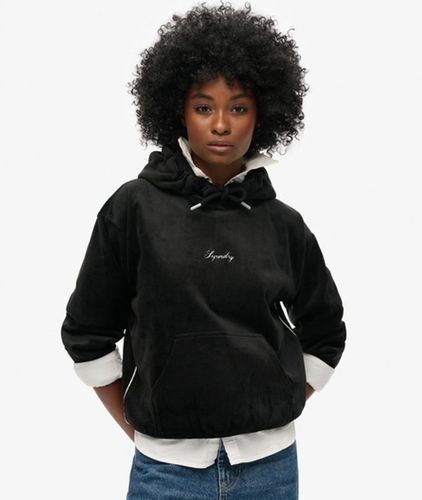 Damen Locker Geschnittenes Country Club Velours-hoodie - Größe: 42 - Superdry - Modalova
