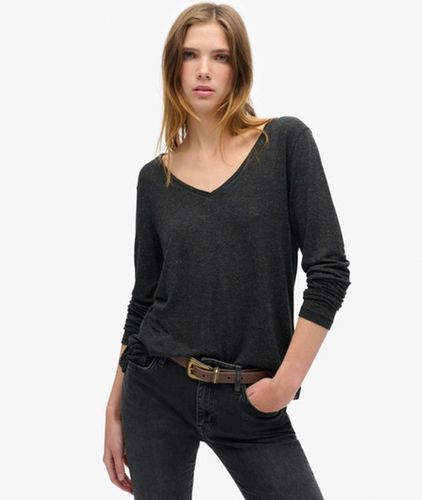 Haut en Jersey à Manches Longues et col en V Taille: 42 - Superdry - Modalova