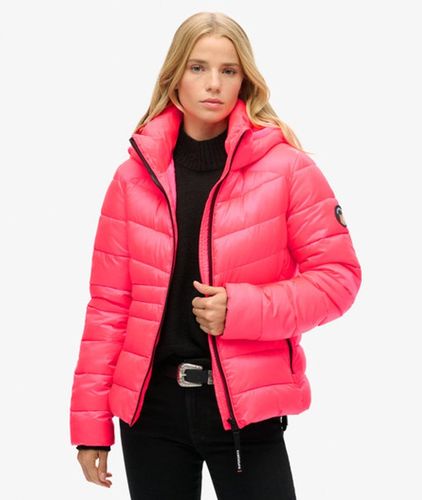 Damen Wattierte Fuji Steppjacke mit Kapuze - Größe: 42 - Superdry - Modalova