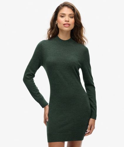 Damen Langärmeliges Strickkleid aus Merinowolle - Größe: 36 - Superdry - Modalova