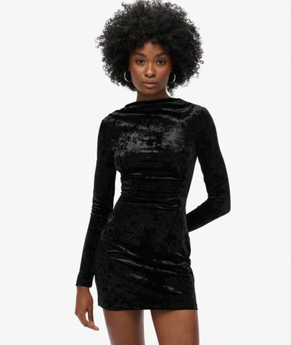 Damen Langärmeliges Minikleid aus Samt - Größe: 34 - Superdry - Modalova