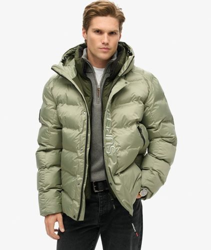 Herren City Steppjacke mit Kapuze und Grafik - Größe: L - Superdry - Modalova