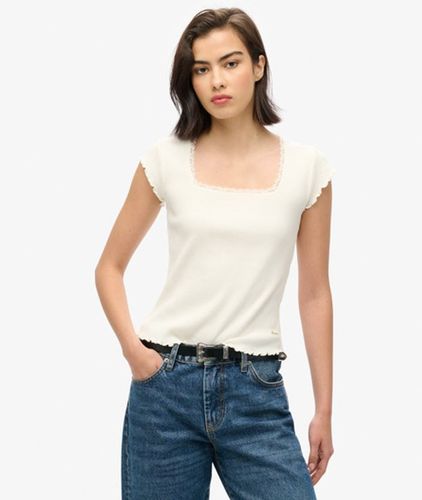 Damen Athletic Essentials Oberteil mit Eckigem Ausschnitt - Größe: 6-8 - Superdry - Modalova