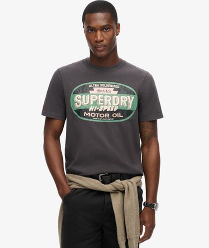 Herren Workwear Gasoline T-shirt mit Grafik - Größe: S - Superdry - Modalova