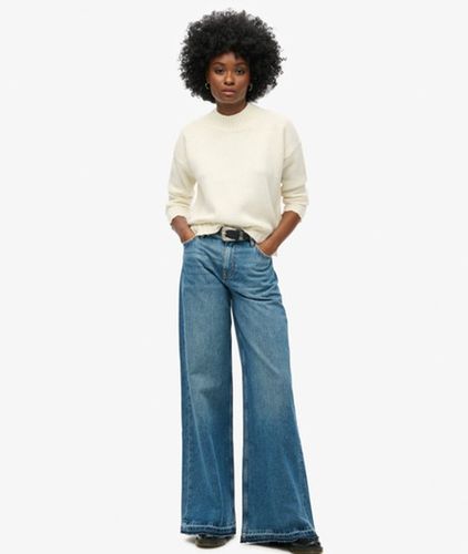 Damen Ausgestellte Jeans mit Unversäubertem Saum und Weitem Bein - Größe: 34/32 - Superdry - Modalova