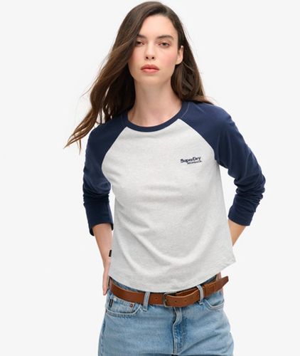 Damen Essential Baseballoberteil mit Langen Ärmeln und Logo - Größe: 36 - Superdry - Modalova