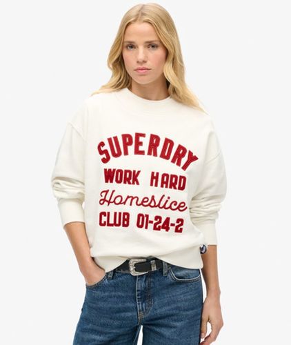 Damen Lässiger Workwear-pullover mit Stickerei und Rundhalsausschnitt - Größe: 42 - Superdry - Modalova