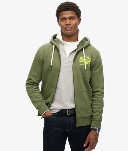 Herren Neon Vintage Kapuzenjacke mit Logo-Grafik, Größe: M - Superdry - Modalova