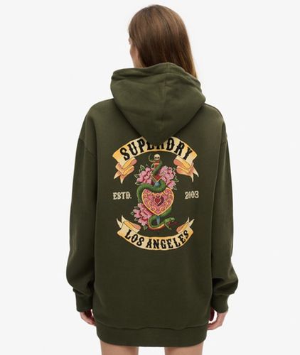 Robe à Capuche Et Strass Effet Tatouage , et , Taille: 38-40 Taille: 38-40 - Superdry - Modalova
