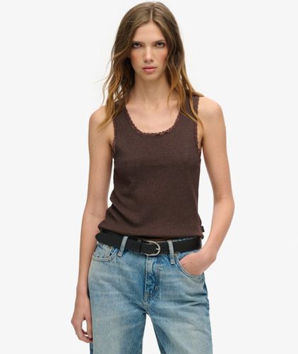 Damen Athletic Essentials Vintage Tanktop mit Spitzenbesatz - Größe: M/L - Superdry - Modalova