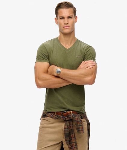 Herren Essential Logo T-shirt aus Bio-baumwolle mit V-ausschnitt - Größe: M - Superdry - Modalova