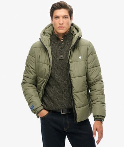 Herren Sports Steppjacke mit Kapuze - Größe: L - Superdry - Modalova