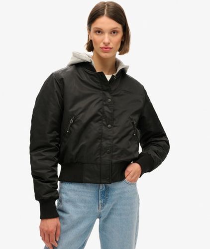 Damen Bomberjacke mit Kapuze - Größe: 40 - Superdry - Modalova