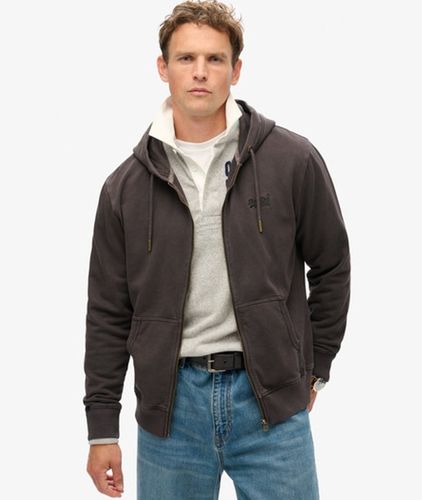 Herren Verwaschene Essential Kapuzenjacke mit Logo - Größe: Xxl - Superdry - Modalova