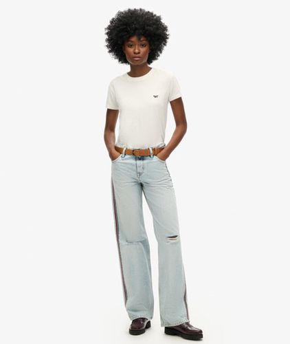 Damen Jeans mit Mittlerer Leibhöhe, Weitem Bein und Doppelten Bändern - Größe: 26/30 - Superdry - Modalova