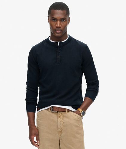 Herren Strukturiertes Vintage Grandad-oberteil - Größe: M - Superdry - Modalova