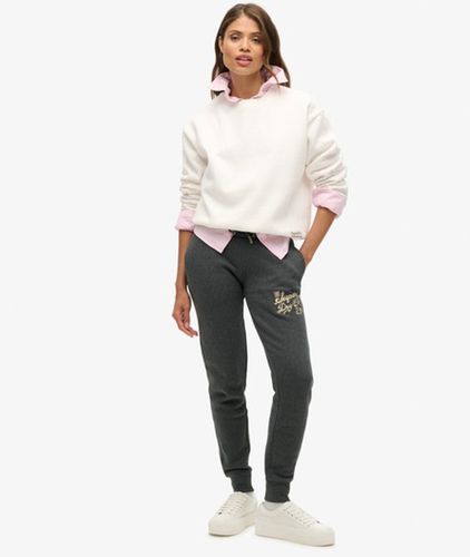 Pantalon de Survêtement Slim à Logo Métallisé Luxe Taille: 40 - Superdry - Modalova