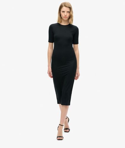 Robe Mi-longue en Jersey à Manches Courtes , Taille: 38 Taille: 38 - Superdry - Modalova