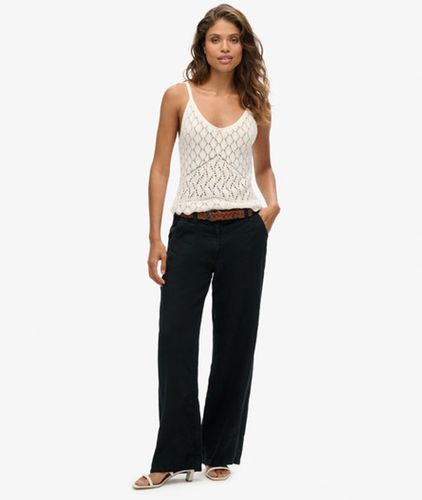 Damen Leinenhose mit Niedriger Leibhöhe - Größe: 38 - Superdry - Modalova