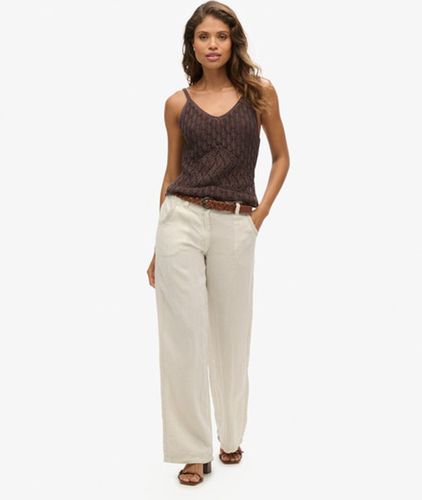 Pantalon Taille Basse en lin Taille: 44 - Superdry - Modalova