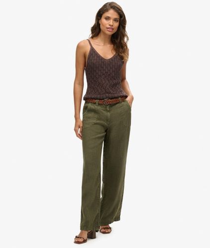 Pantalon Taille Basse en Lin, , Taille: 38 - Superdry - Modalova