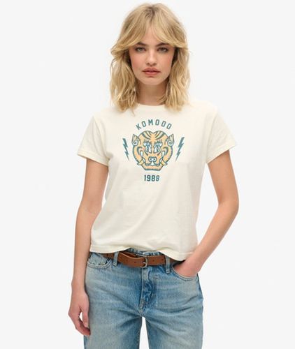 Damen x Komodo Tiger Figurbetontes T-shirt - Größe: 42 - Superdry - Modalova