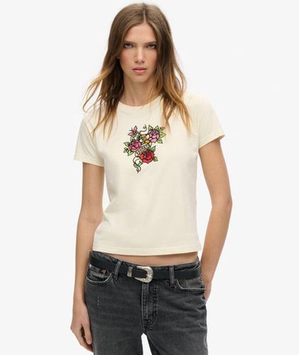 Petit T-shirt Ajusté à Strass Effet Tatouage Taille: 44 - Superdry - Modalova
