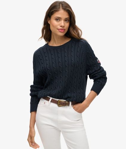 Damen Lässiger Strickpullover mit Zopfmuster Gestrickt, Größe: 40 - Superdry - Modalova