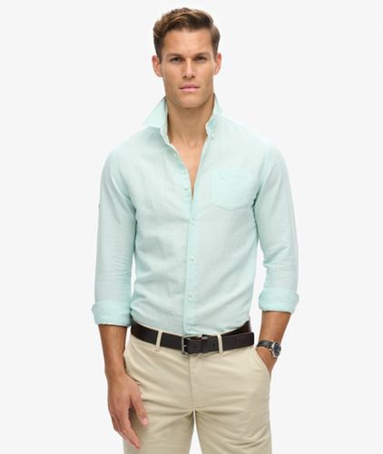 Herren Studios Linen Button-down-hemd aus Bio-baumwolle - Größe: L - Superdry - Modalova