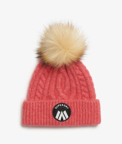 Damen Luxuriöse Beaniemütze mit Zopfmuster - Größe: 1Größe - Superdry - Modalova