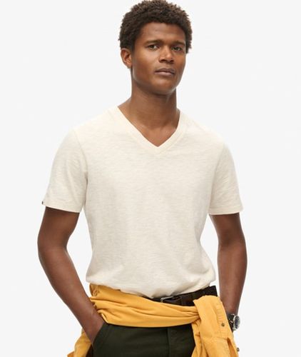 Herren T-shirt aus Flammgarn mit V-ausschnitt - Größe: Xxl - Superdry - Modalova