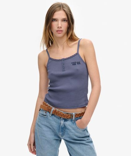 Damen Athletic Essentials Trägertop mit Grafik und Knöpfen - Größe: 42-44 - Superdry - Modalova