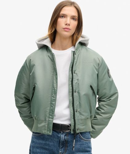 Damen Bomberjacke mit Kapuze - Größe: 36 - Superdry - Modalova