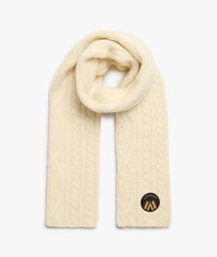Damen Luxuriöser Strickschal mit Zopfmuster - Größe: 1Größe - Superdry - Modalova