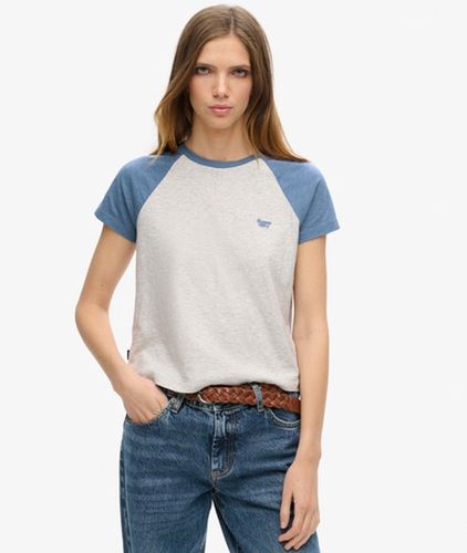 Damen Essential Slub Retro T-shirt mit Logo - Größe: 44 - Superdry - Modalova