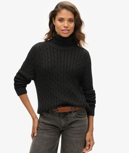 Damen Lässiger Rollkragenpullover mit Zopfmuster - Größe: 38 - Superdry - Modalova