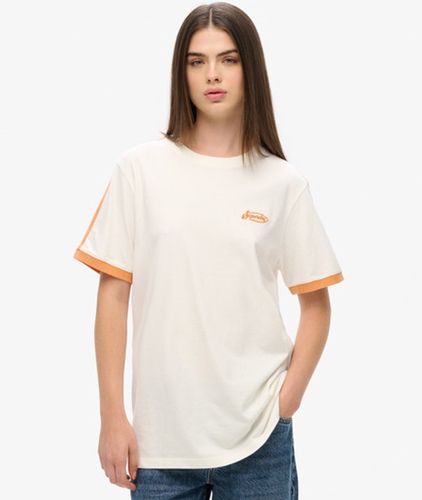 Damen OverGröße Essential Retro T-shirt mit Streifen und Logo - Größe: Xxl - Superdry - Modalova