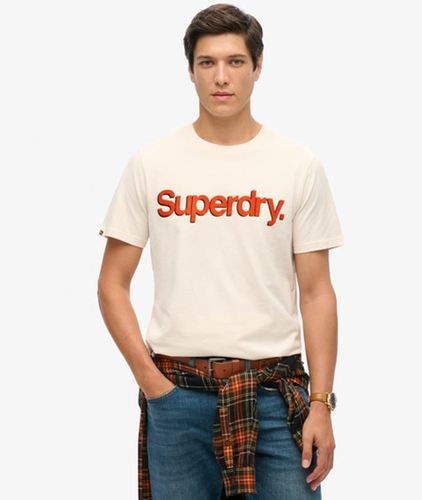 Herren Baumwolle Klassisches Core Logo Shadow T-Shirt, & - Größe: L - Superdry - Modalova