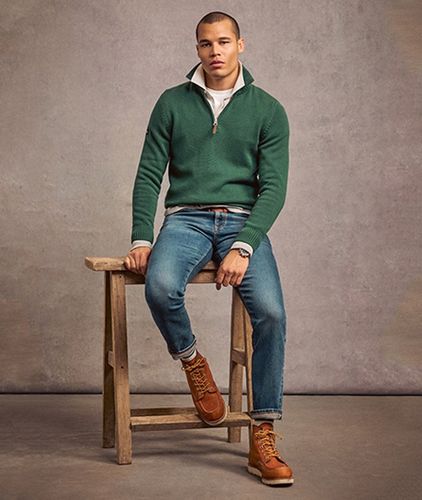 Coton En Maille Classics Pull À Col Zippé, - Taille: M - Superdry - Modalova