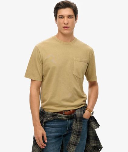 Herren T-shirt mit Tasche und Kontrastnähten - Größe: S - Superdry - Modalova