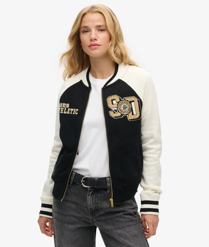 Brodée Bomber en Jersey à Motif College, , Taille: 42 - Superdry - Modalova