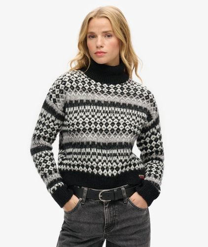 Damen Kurzer Strickpullover mit Rollkragen - Größe: 42 - Superdry - Modalova
