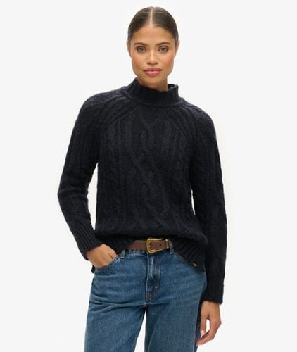 Pull en Maille Torsadée à col Montant Taille: 40 - Superdry - Modalova