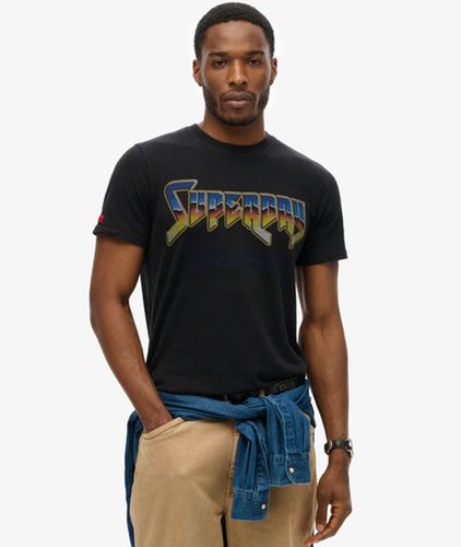 Herren T-shirt mit Rockband-grafik - Größe: L - Superdry - Modalova