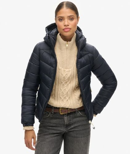 Damen Fuji Steppjacke mit Kapuze Gesteppt, Größe: 38 - Superdry - Modalova