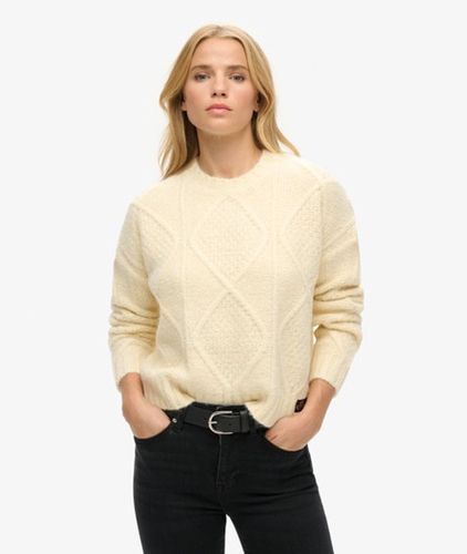Pull en Maille Torsadée épaisse Taille: 36 - Superdry - Modalova