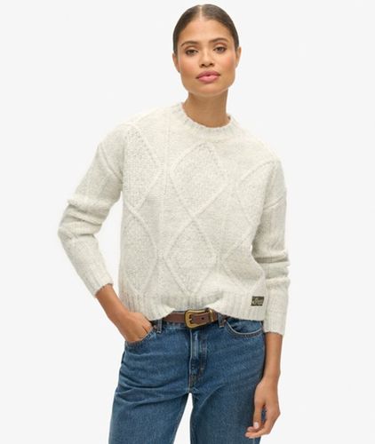 Pull en Maille Torsadée épaisse Taille: 44 - Superdry - Modalova