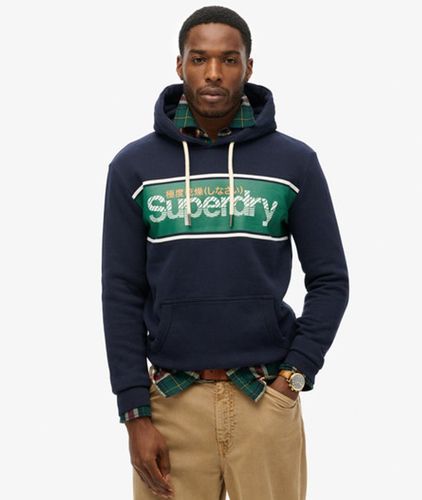 Herren Core Logo Hoodie mit Streifen - Größe: M - Superdry - Modalova