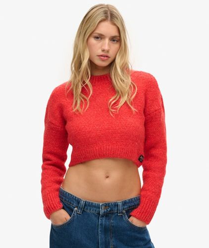Damen Kurzer, Strukturierter Vintage-strickpullover - Größe: 36 - Superdry - Modalova
